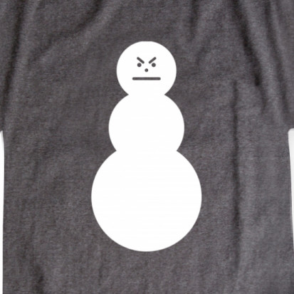 angry snowman t shirt