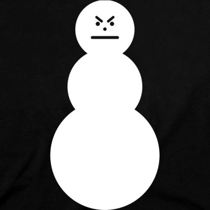 angry snowman t shirt