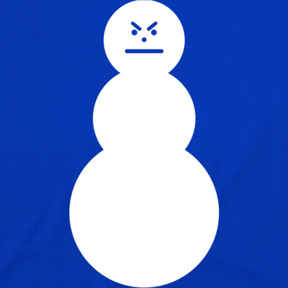 angry snowman t shirt