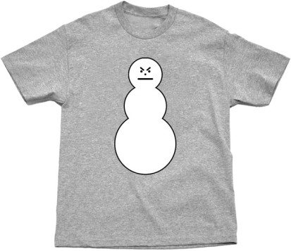 angry snowman t shirt