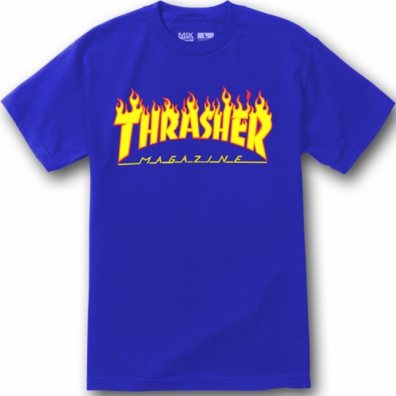royal blue thrasher shirt